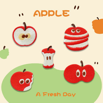 Apple Embroidered Patches - Multiple Designs Available - CheerCove