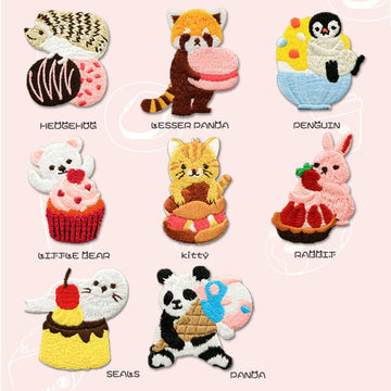 Animals with Desserts Patches(Stick-On)