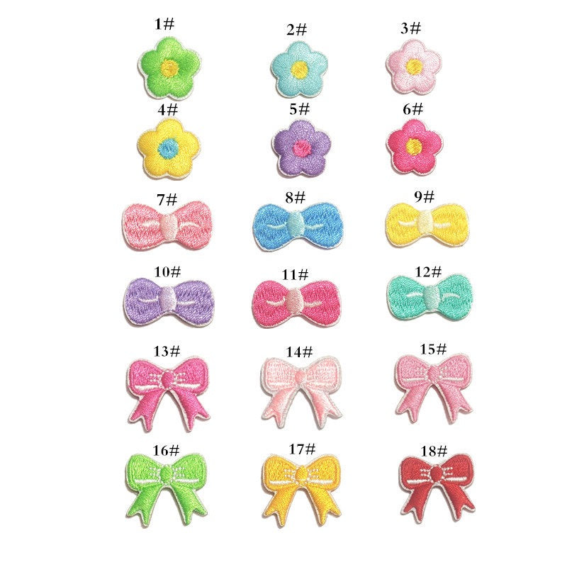 Bow Tie, Flower and Bow Embroidered Patches - Multiple Designs Available - CheerCove