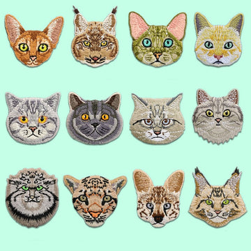 Famous Cat Breeds Patches(Stick-On)