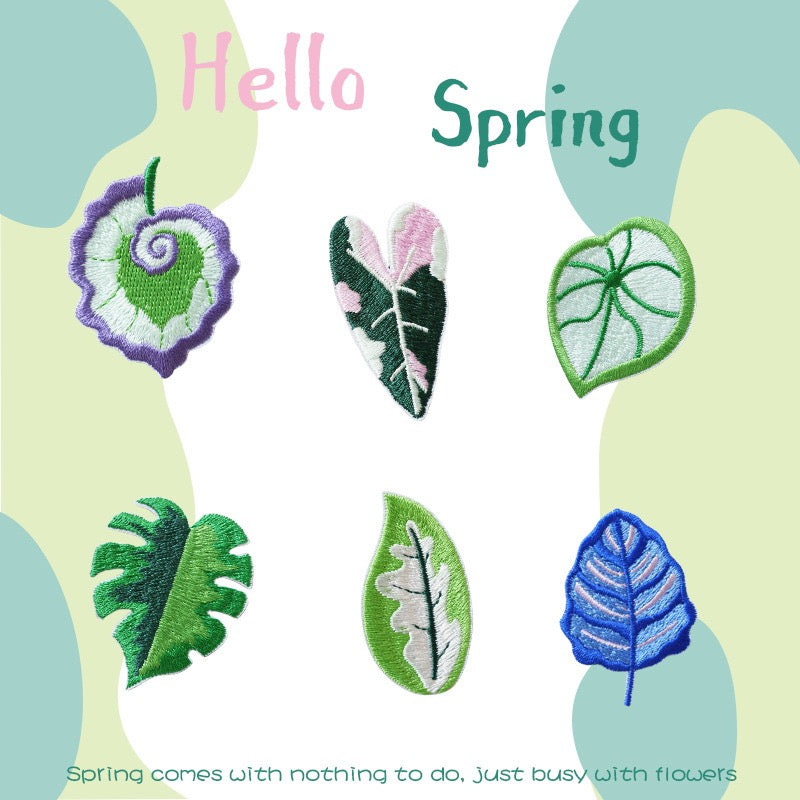 Botanical Leaf Embroidered Patches - Multiple Designs Available - CheerCove