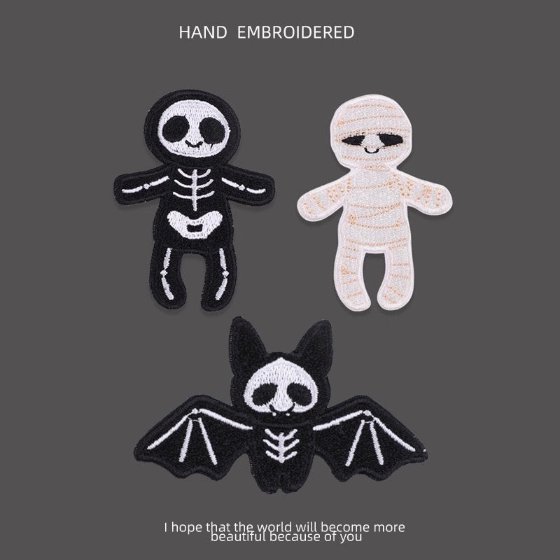 Halloween Mummy Skeleton Patches (Stick-On)