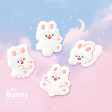 White Bunny Embroidered Patches - Multiple Designs Available - CheerCove