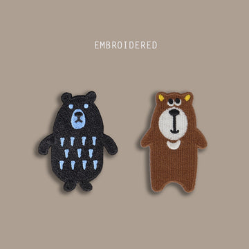 Brown Bear & Black Bear Patches(Stick-On)