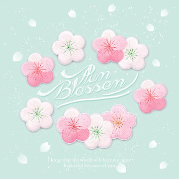 Oriental Plum Blossom Embroidered Patches - Multiple Designs Available - CheerCove