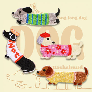 Wiener Dog Embroidered Patches - Multiple Designs Available - CheerCove