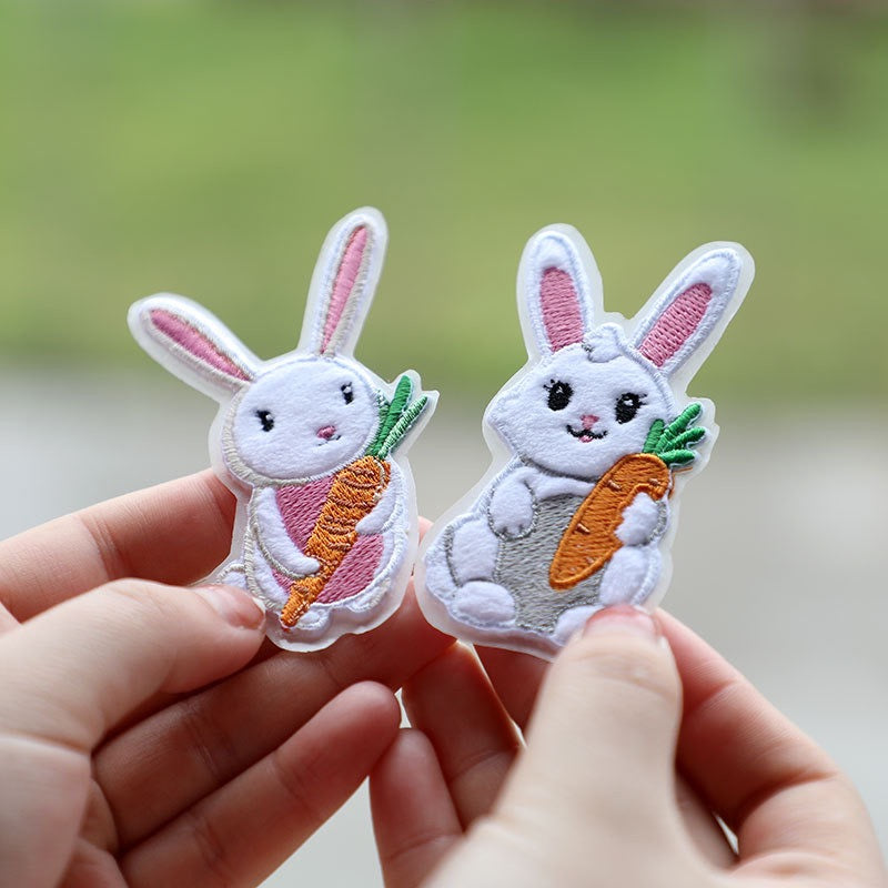 Rabbit with Carrot Patches(Stick-On)