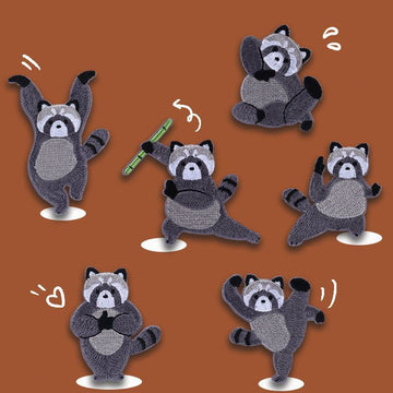 Kung Fu Raccoon Embroidered Patches - Multiple Designs Available - CheerCove