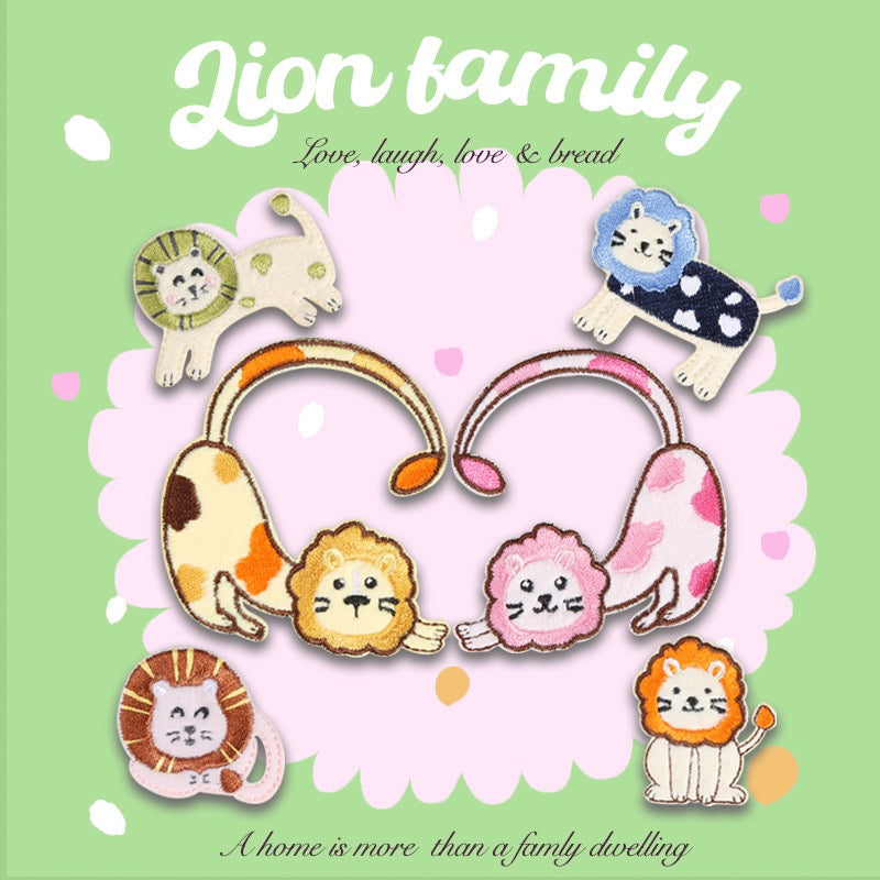 Lion Family Embroidered Patches - Multiple Designs Available - CheerCove
