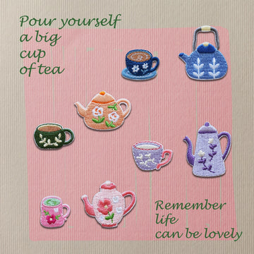 Teapot and Teacup Patches(Stick-On)
