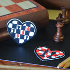 Chess Heart Piece Embroidered Patches - Multiple Designs Available - CheerCove
