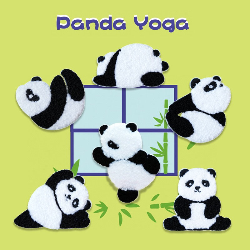 Panda Yoga Embroidered Patches - Multiple Designs Available - CheerCove