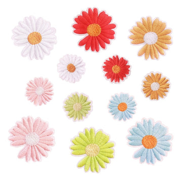 Multicolor Daisy Embroidered Patches - Multiple Designs Available - CheerCove