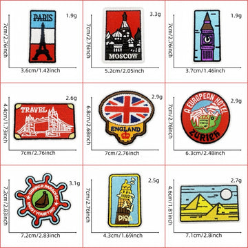 Iconic National Landscapes Patches (Iron-On)