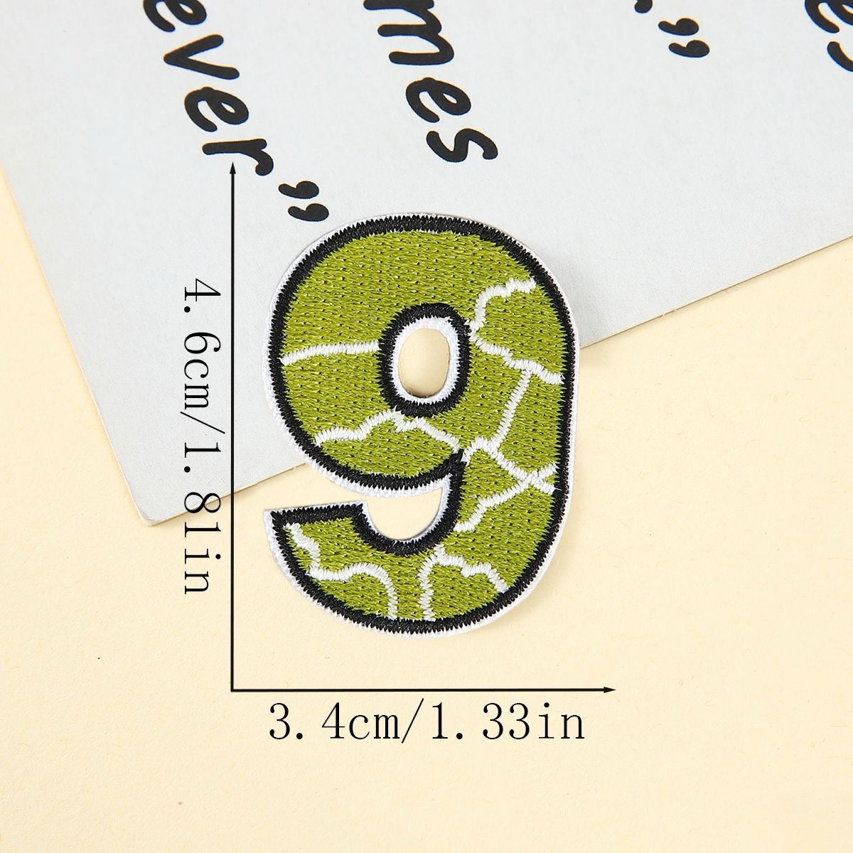outdoor abstract number 9 embroidered stick-on patch