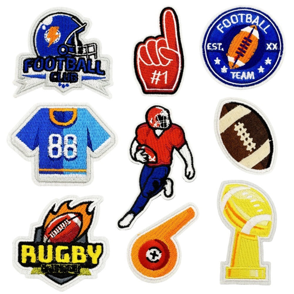 I Love Football Patches (Iron-On)