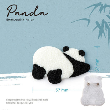 Embroidered Pins of Cute Panda ①