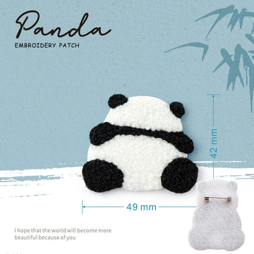 Embroidered Pins of Cute Panda ①