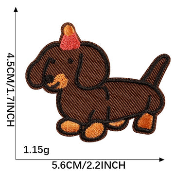 Birthday Wiener Dog Embroidered Patches - Multiple Designs Available - CheerCove
