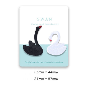 Black & White Swan Embroidered Patches - Multiple Designs Available - CheerCove