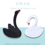 Black & White Swan Patches(Stick-On) - CheerCove