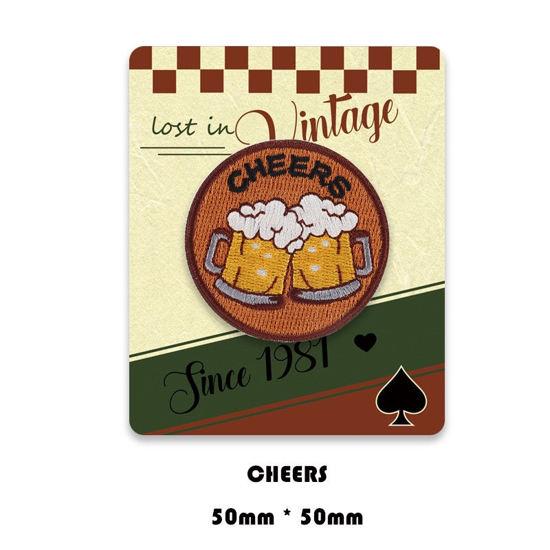 Vintage  Embroidered Patches - Multiple Designs Available - CheerCove