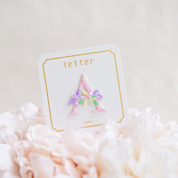 Cute Floral Alphabet Patches(Stick-On)