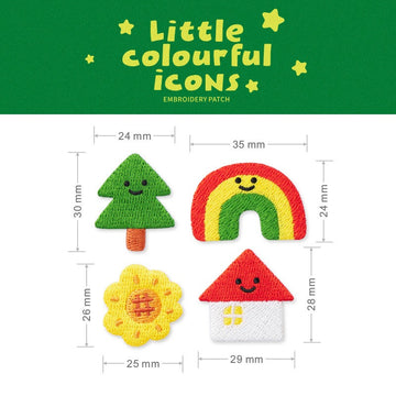 Little Colorful Icons Embroidered Patches - Multiple Designs Available - CheerCove