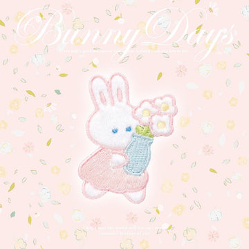 Red & Pink Bunny Embroidered Patches - Multiple Designs Available - CheerCove