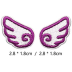 magenta dream mini angel wings embroidered stick-on patch