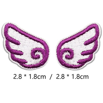 magenta dream mini angel wings embroidered stick-on patch