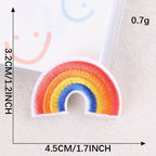 vibrant classic arch rainbow embroidered stick-on patch