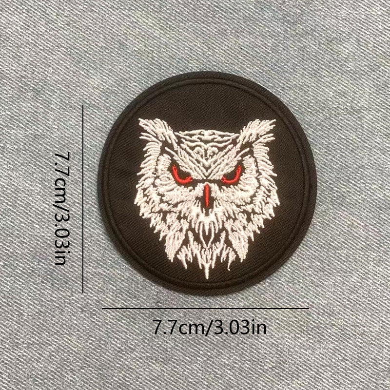 Creepy Owl Patches (Iron-On)
