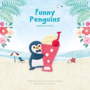 Funny Penguins Embroidered Patches - Multiple Designs Available - CheerCove