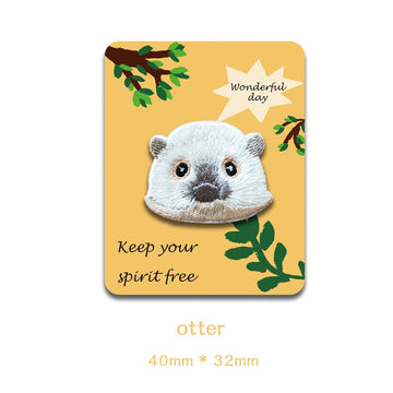 Otter, Panda, Sloth, Raccoon, Beaver, and Raccoon dog Embroidered Patches - Multiple Designs Available - CheerCove