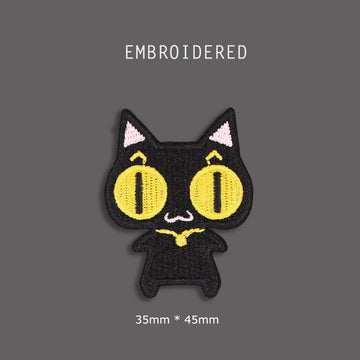 Large-Eyed Black Cat Patches(Stick-On)