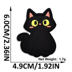 wide-eyed wonder void cat whimsical embroidered stick-on patch