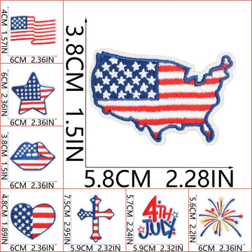 American Memorial Day ① Patches (Iron-On) - CheerCove