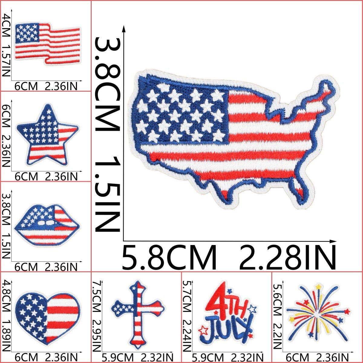 American Memorial Day ① Patches (Iron-On)