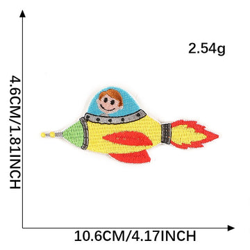 Rocket Embroidered Patches ② - Multiple Designs Available - CheerCove