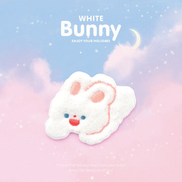 White Bunny Embroidered Patches - Multiple Designs Available - CheerCove