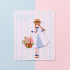 Flower Basket Girl Patches (Iron-On)