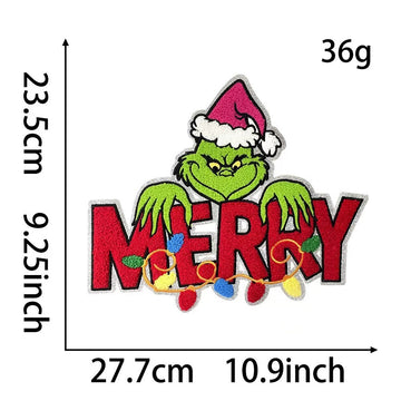 Jumbo Grinchmas Patches (Iron-On)