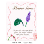 monstera leaf and lavender whimsical flora embroidered stick-on patch