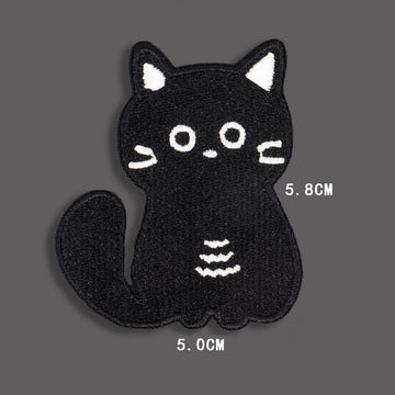 Adorable Black Cat Patches (Stick-On) - CheerCove
