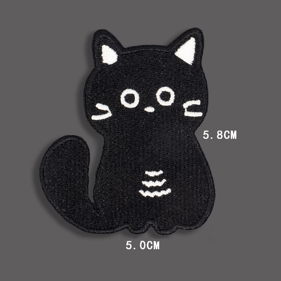 Adorable Black Cat Patches (Stick-On) - CheerCove