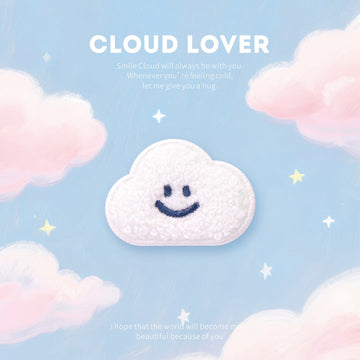 Plush Smiling Cloud Patches(Stick-On)