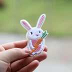 Rabbit with Carrot Patches(Stick-On)