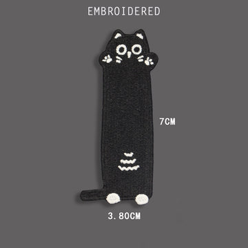 Cute Black Cat Patches (Stick-On) - CheerCove