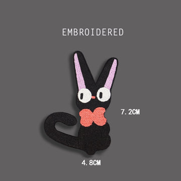 Happy Black Cat Patches(Stick-On)